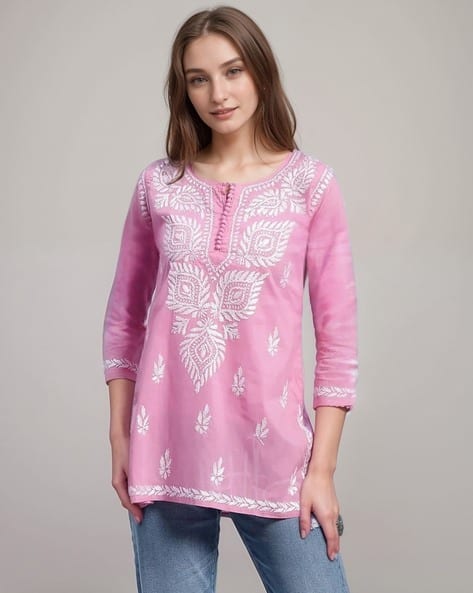 Women Embroidery Straight Kurti