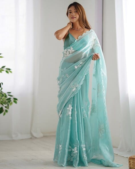 Women Embroidered Saree