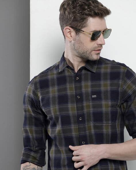 Men Checked Oversized Fit Shacket
