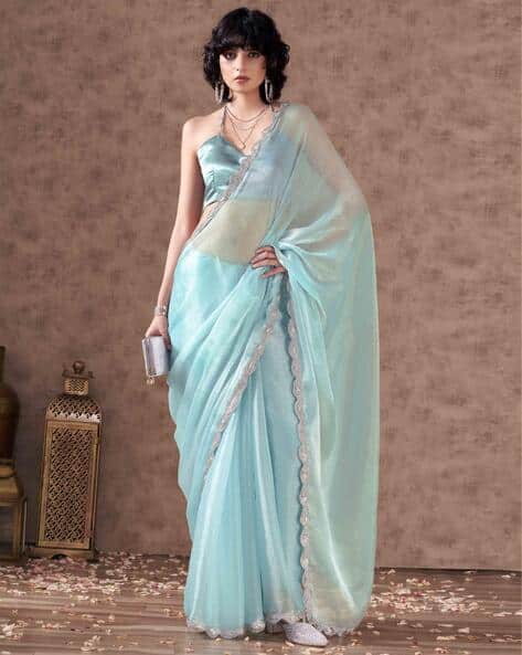 Women Saree with Cut-Work Border