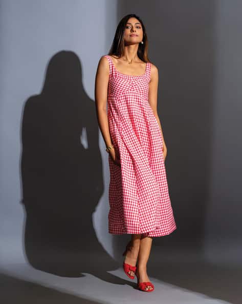 Women Checked Empire Dress