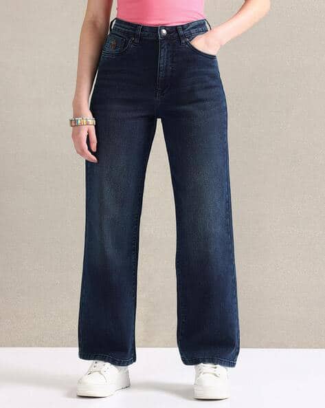 Straight Fit Blue Jeans