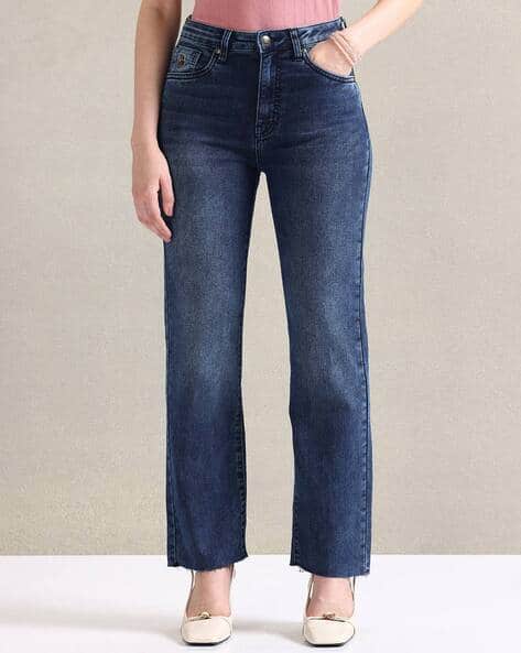 Straight Fit Blue Jeans