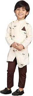 POLKA TOTS Cotton Full Sleeve Ethnic Wear Kurta Payjama For Baby Kid - Magenta - 18-24 M
