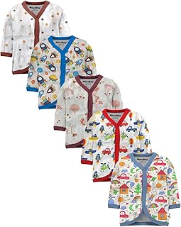 Tinchuk Baby Boy's & Baby Girl's Printed T-Shirt/Jhabla/Nightsuits with Assorted Prints- Multi-Pack