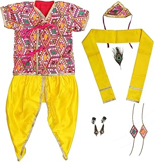 YUPPIN krishna dress for kids with accessories full set