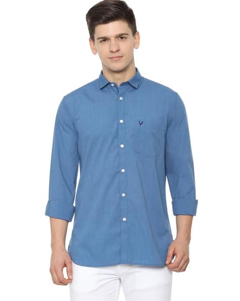 Slim Fit Shirt with Buttoned Flap Pocket