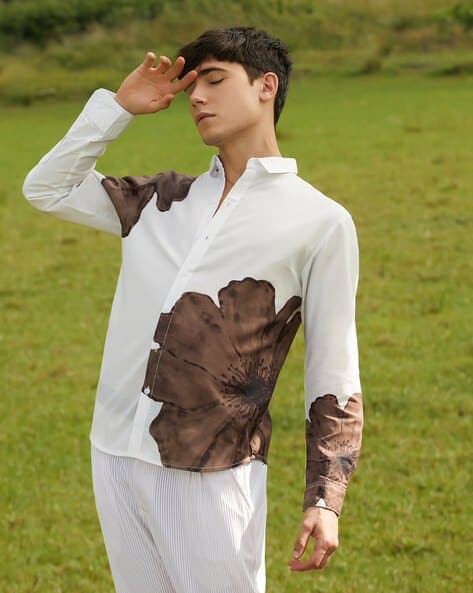 Men Checked Slim Fit Shirt with Cuffed Sleeves