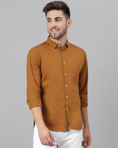 Shein Bold Relaxed Fit Cuban Collar Abstract Print Shirt With Pockets