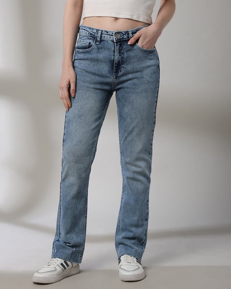 Women Wide Jeans with Insert Pockets