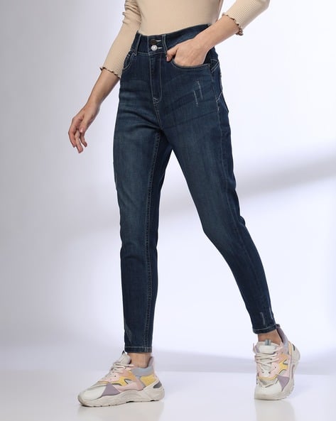 Women Cotton High Rise Jeans