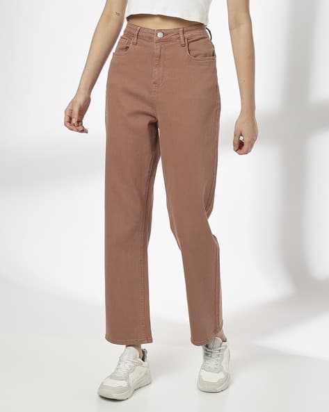 Women High-Rise Straight Jeans