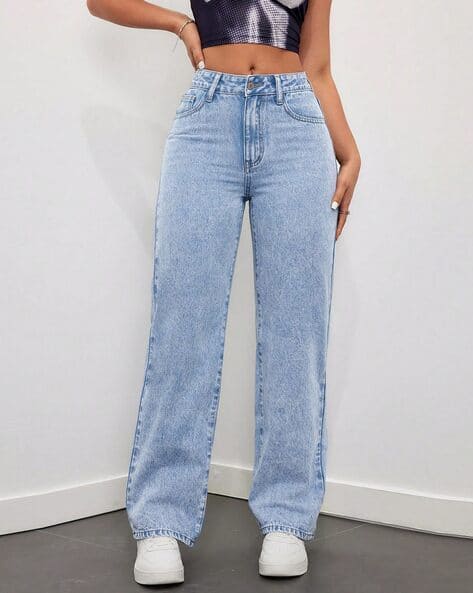 Women High-Rise Cotton Relaxed Jeans