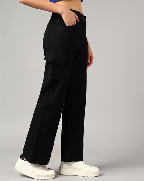 Girls Mid-Wash Distressed Mom Fit Jeans