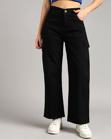 Women Heavily Washed Relaxed Jeans