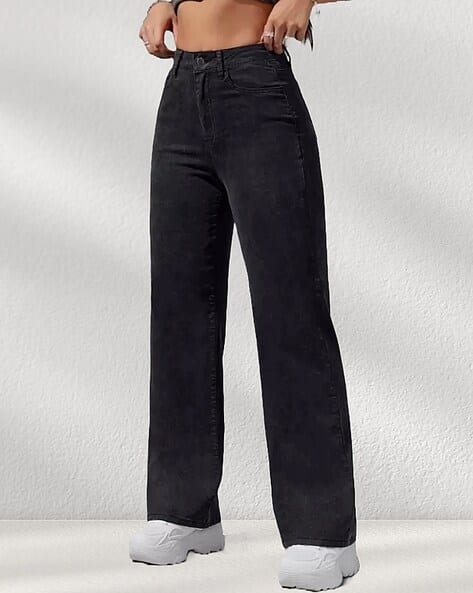 Women High-Rise Wide Jeans