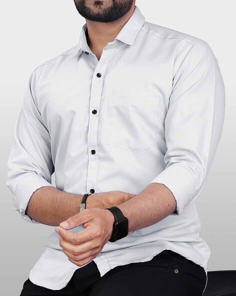 Men Waffle-Texture Regular Fit Shirt