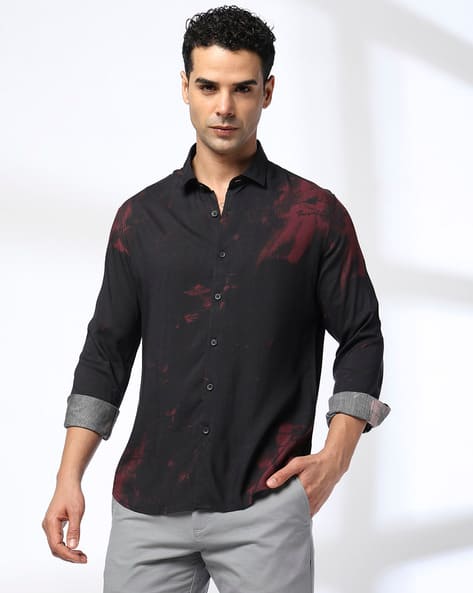 Men Striped Regular Fit Cotton Shirt