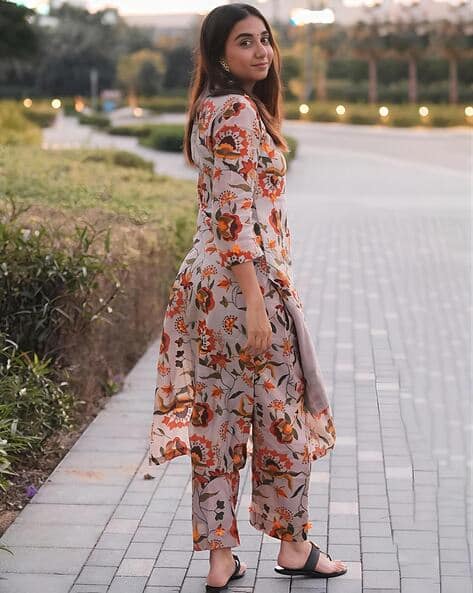 Women Floral Print 3-Piece Co-ord Set