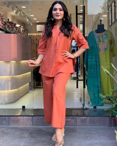 Women 2-Piece Shirt & Pants Set