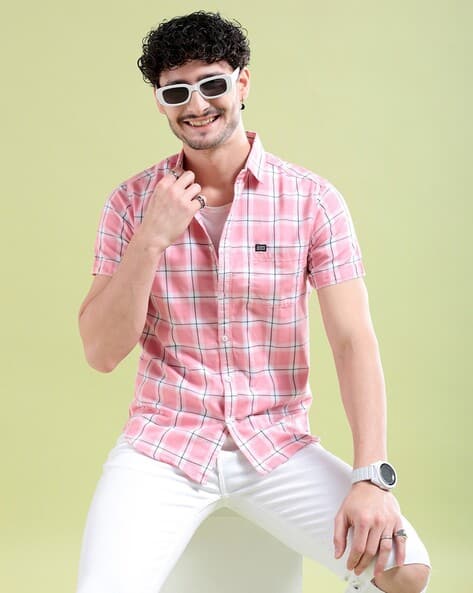 Men Ombre-Dyed Slim Fit Shirt