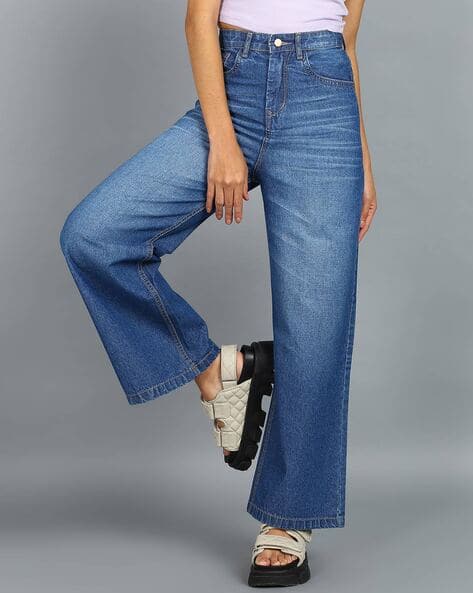 Women High-Rise Wide Leg Jeans
