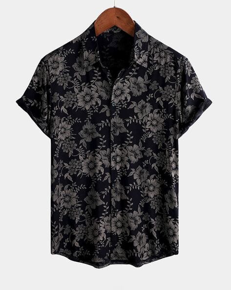Men Printed Slim Fit Shirt with Patch Pocket