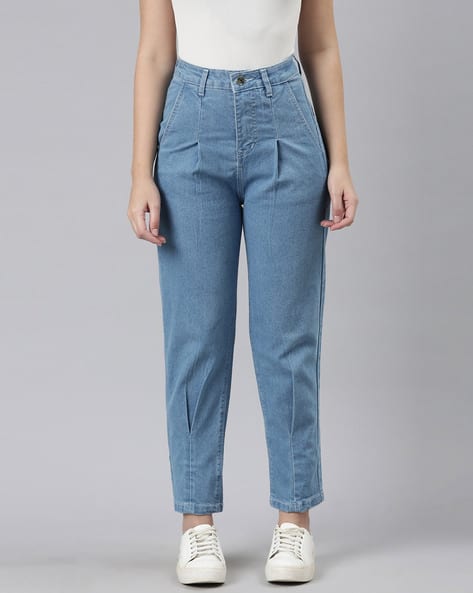Shein Full Length High Rise Bootcut Jeans With Pocket